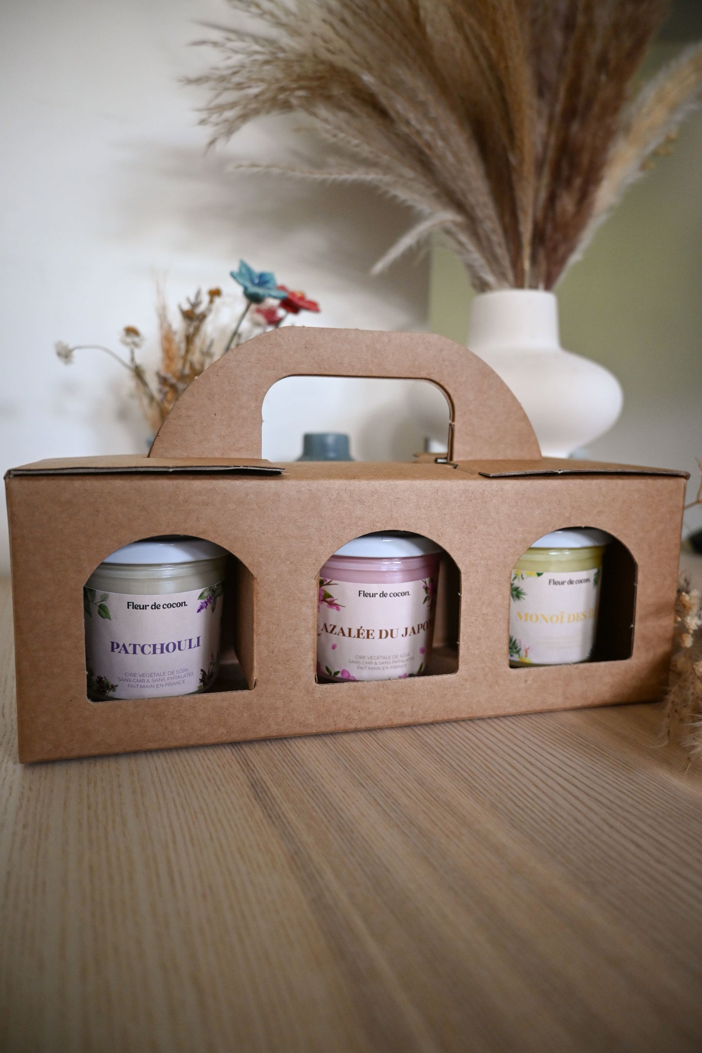 Trio bougies parfumées 100g