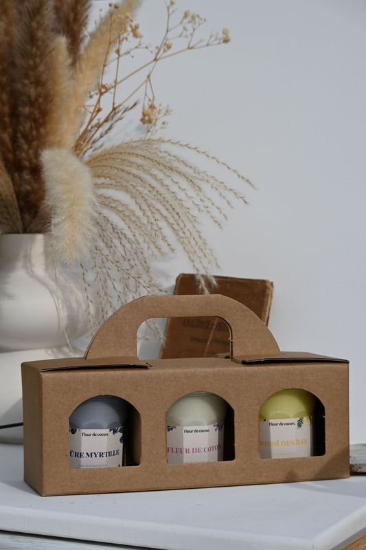 Trio bougies parfumées 170g
