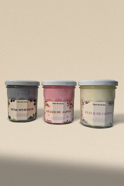 Trio bougies parfumées 170g