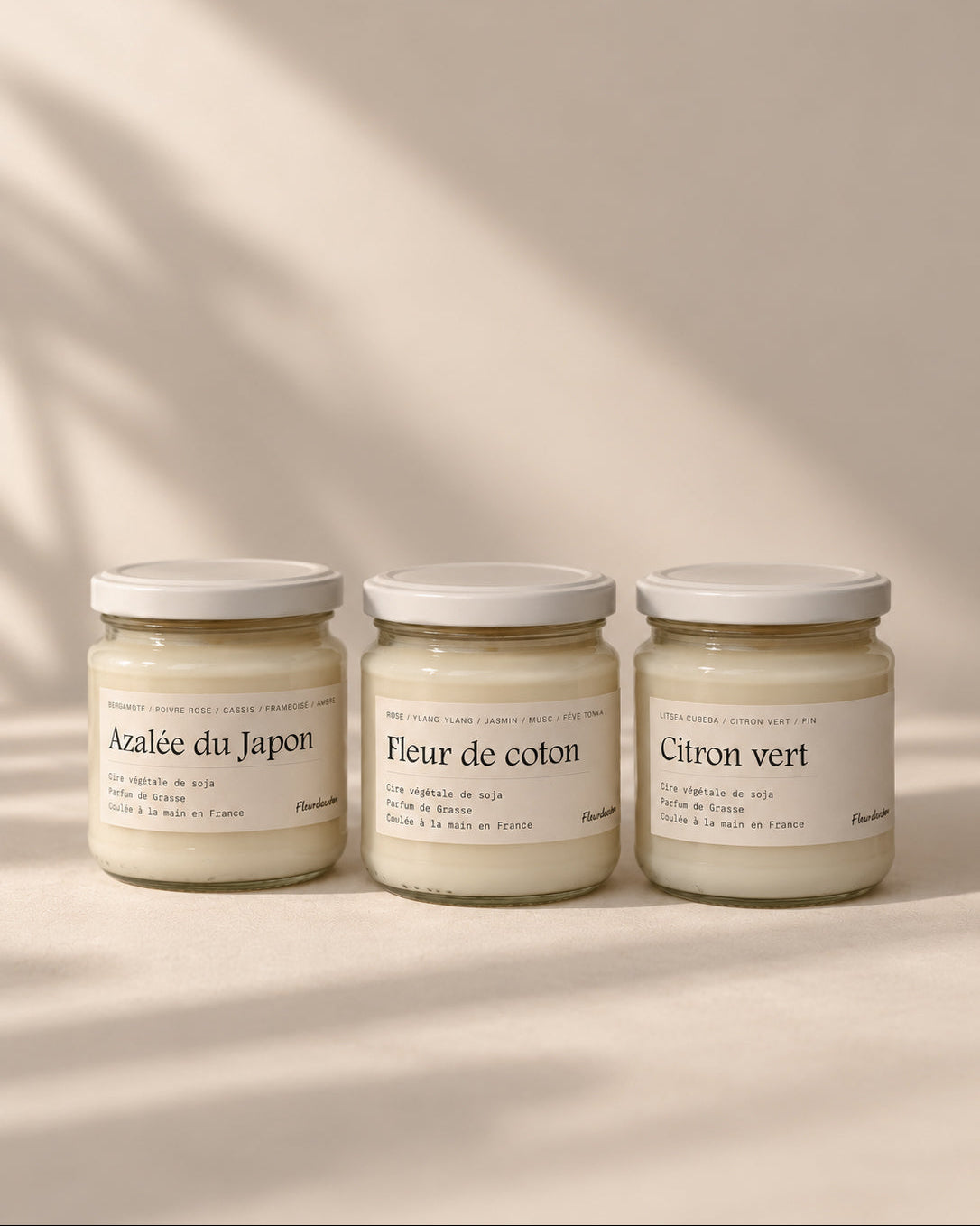 Trio bougies parfumées 170g