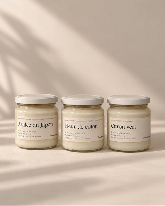 Trio bougies parfumées 170g