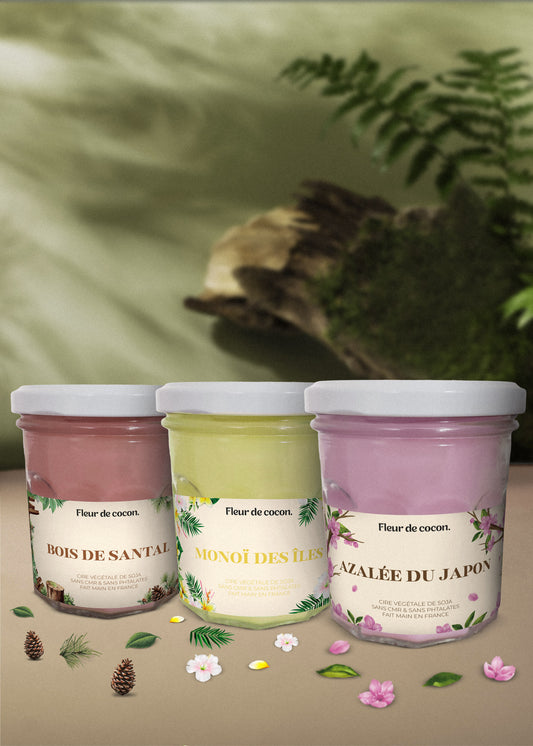 Trio bougies parfumées 170g